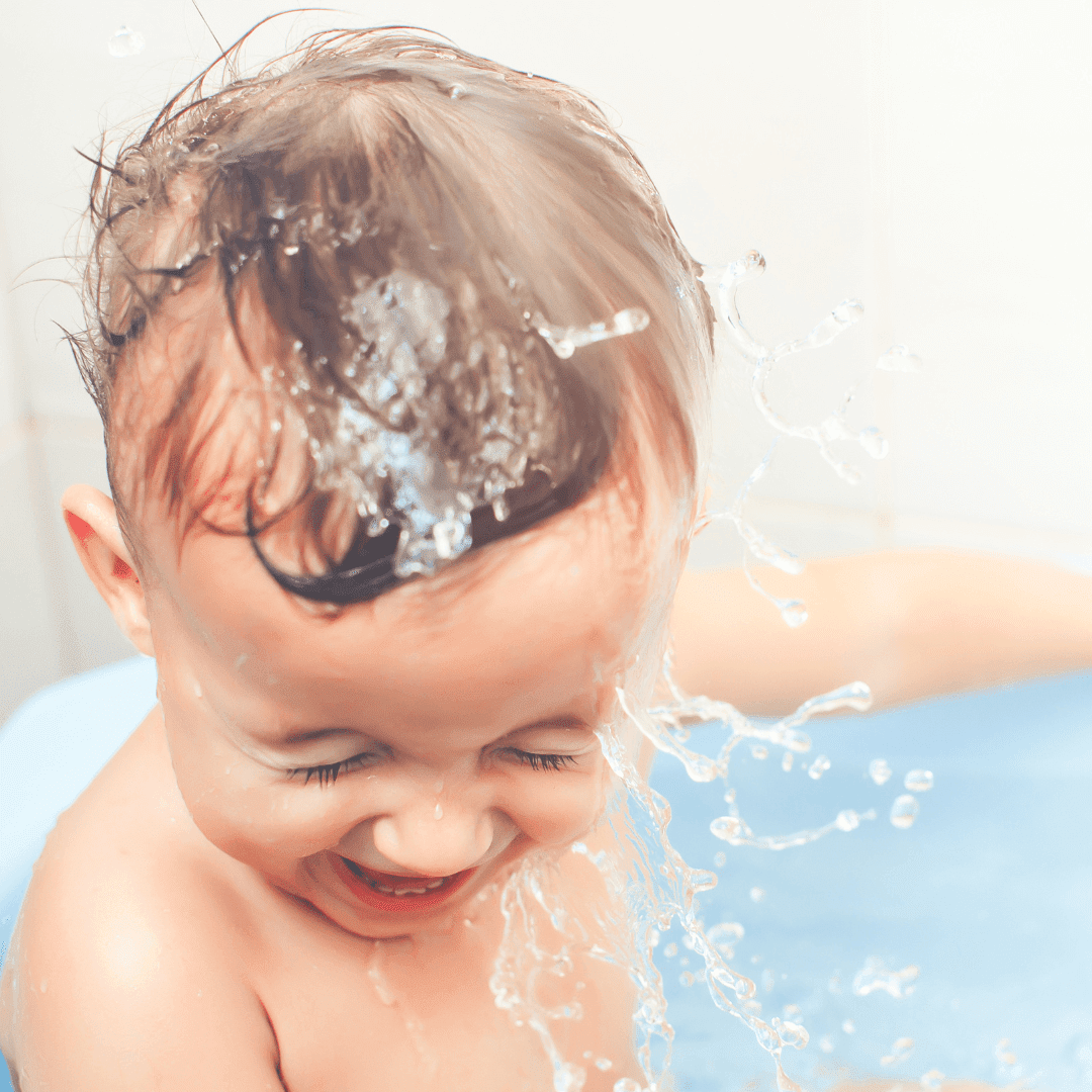 A child in a bath