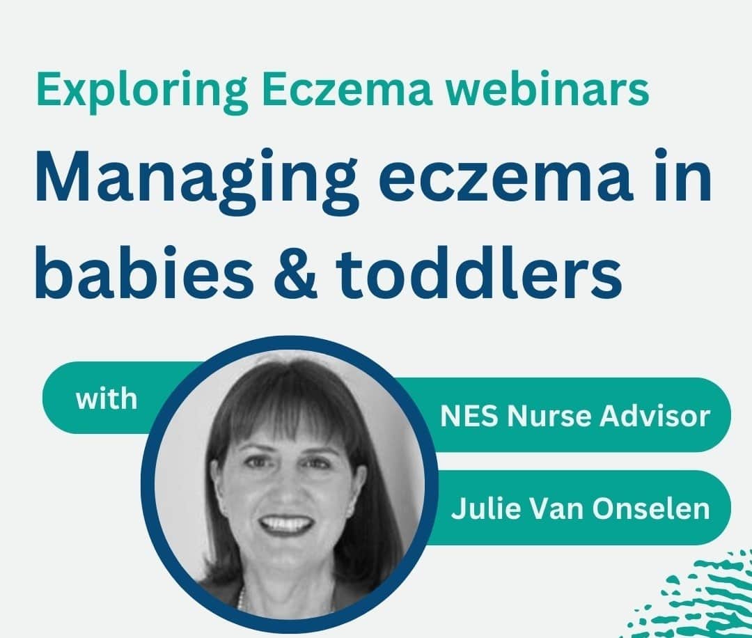 A banner saying: Exploring eczema webinars