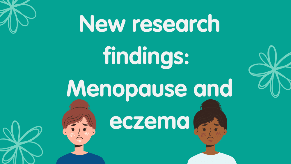 A banner saying: New research findings - Menopause and eczema
